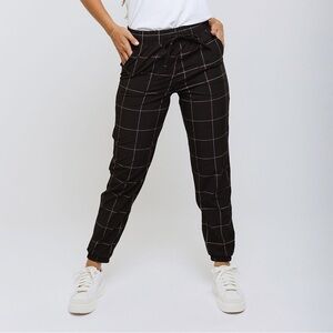 🆕 Sold out - Albion Everywhere Joggers, black windowpane, LP
